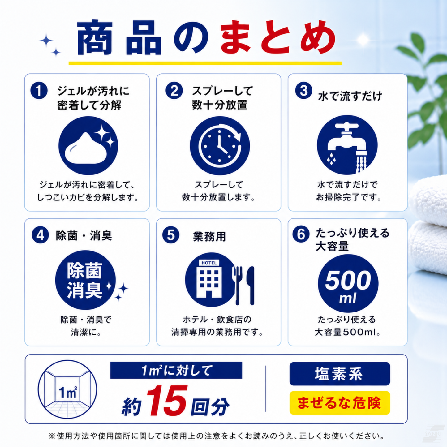 【輝きが戻る】業務用 カビ取りジェル