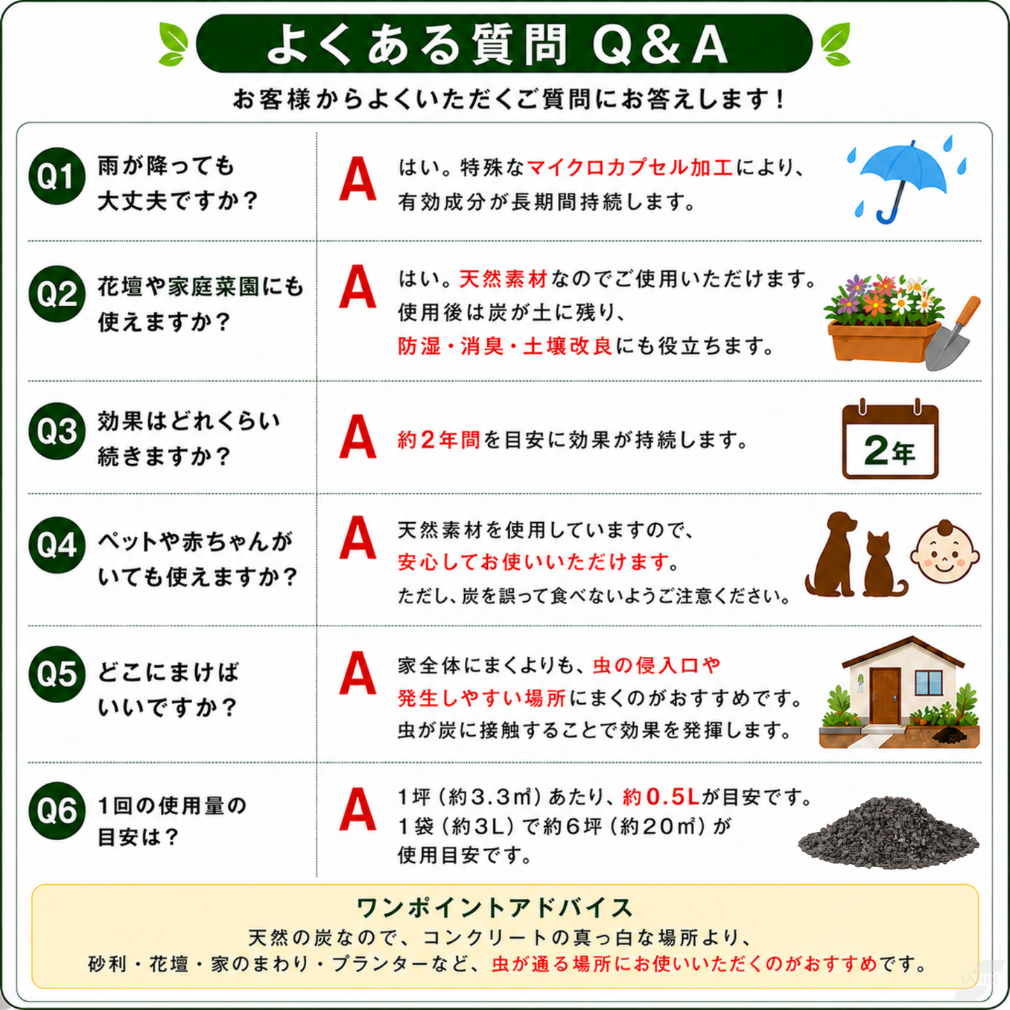 【安心の天然素材100％】 虫除け炭