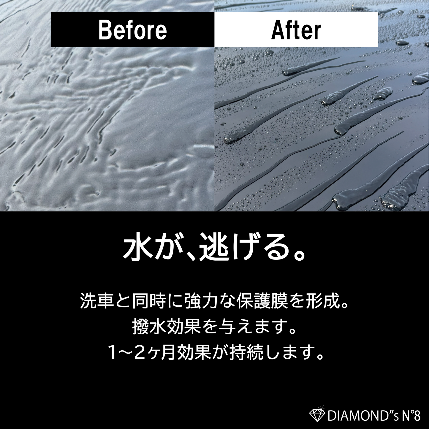 水のいらないカーシャンプー　DIAMONDS No.8